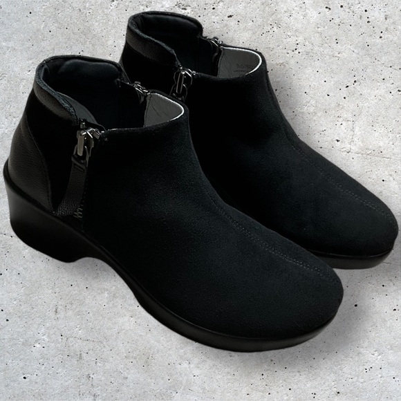 Alegria Womens Sloan Black Suede Leather Ankle Bootie Double Zip Size 7 - 7.5 - Picture 7 of 12